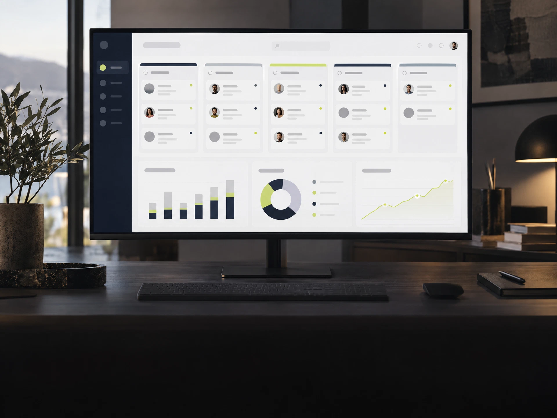 CRM dashboard concept
