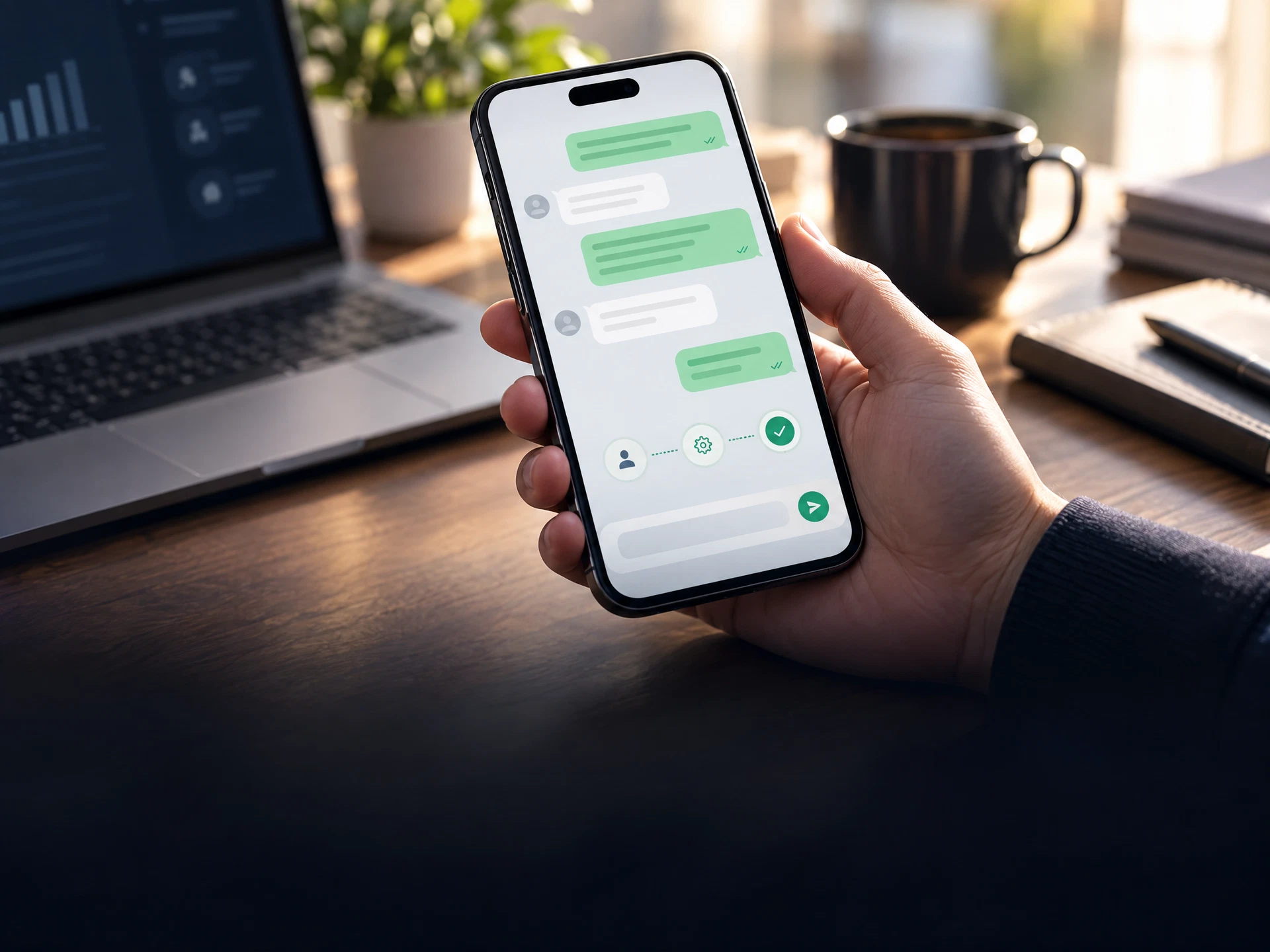 Abstract business messaging integration concept