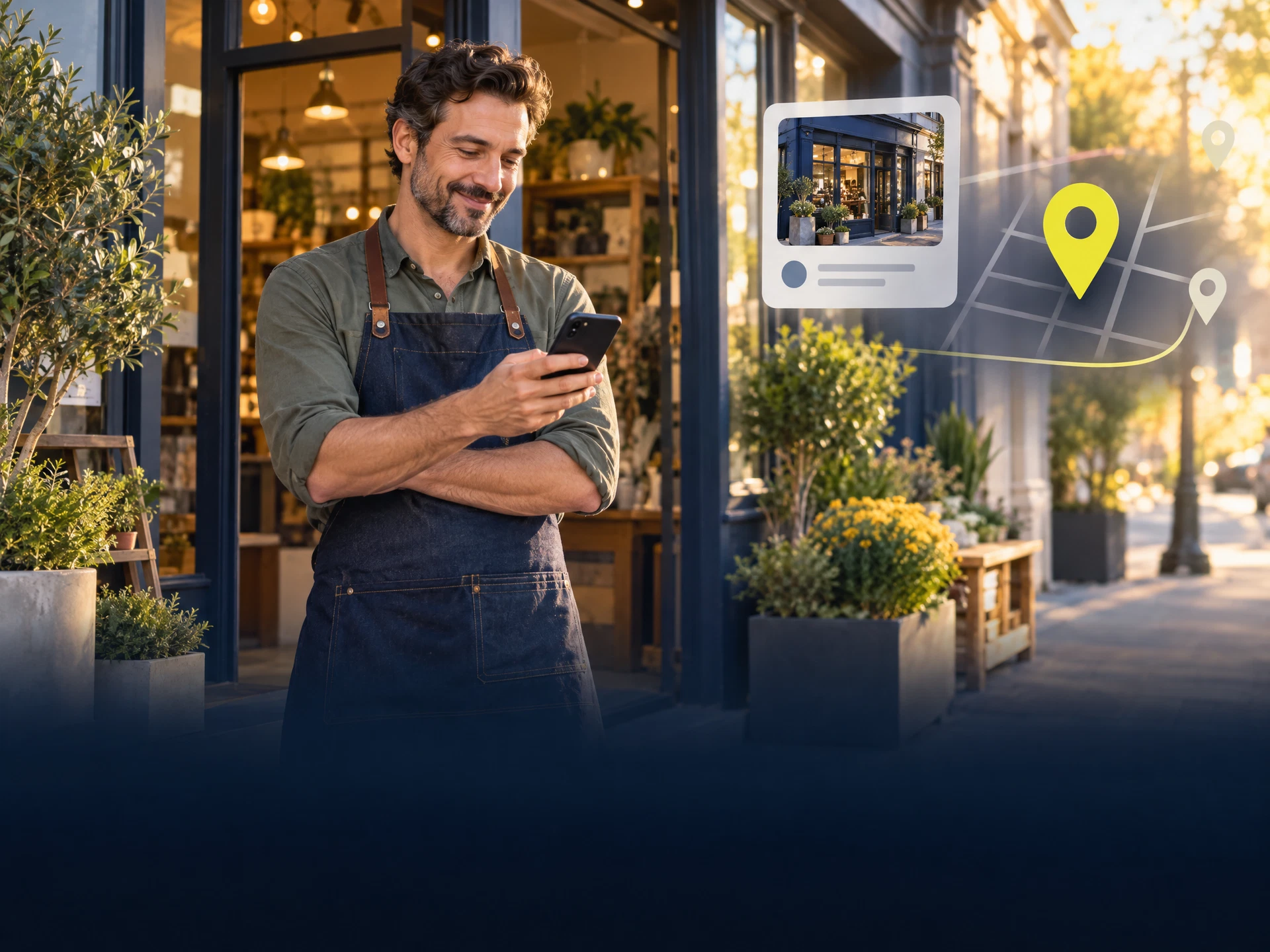 Local storefront and business discovery concept